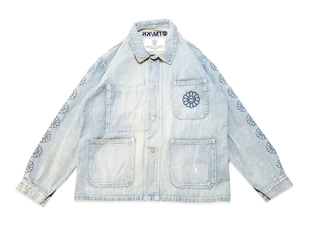 Takashi Murakami TMKK Damaged French Work Jacket "Indigo Hickory"