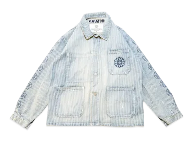 Takashi Murakami TMKK Damaged French Work Jacket "Indigo Hickory"