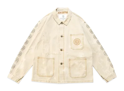 Takashi Murakami TMKK Damaged French Work Jacket "Beige Herringbone"