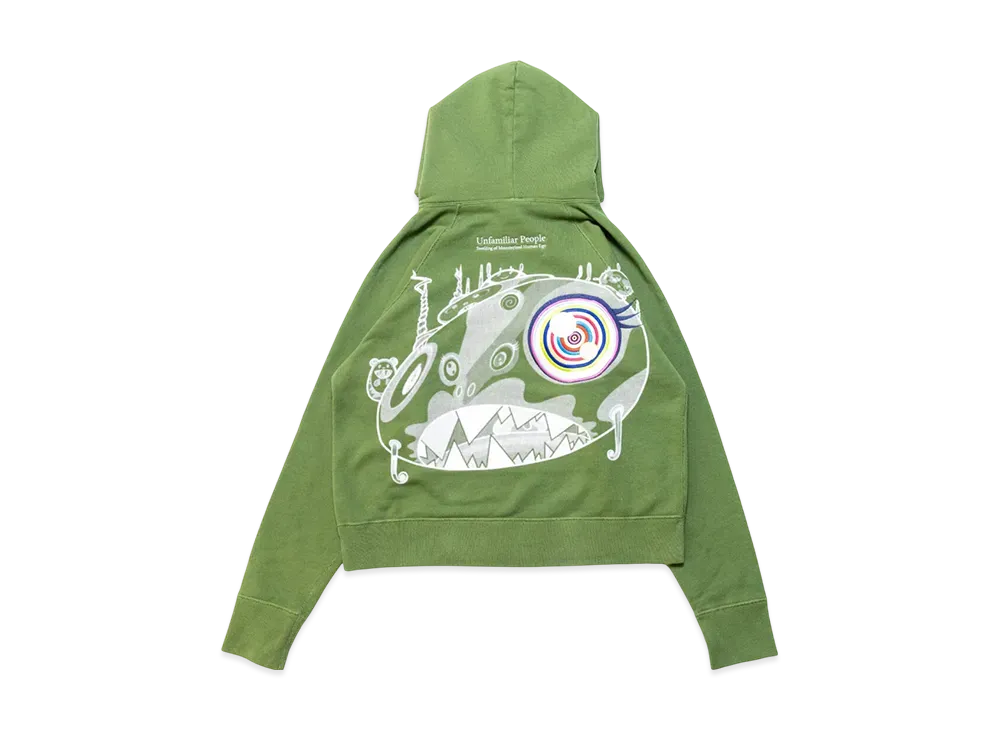 Takashi Murakami Unfamiliar People Embroidery Eye Sweat Hoodie "Green"