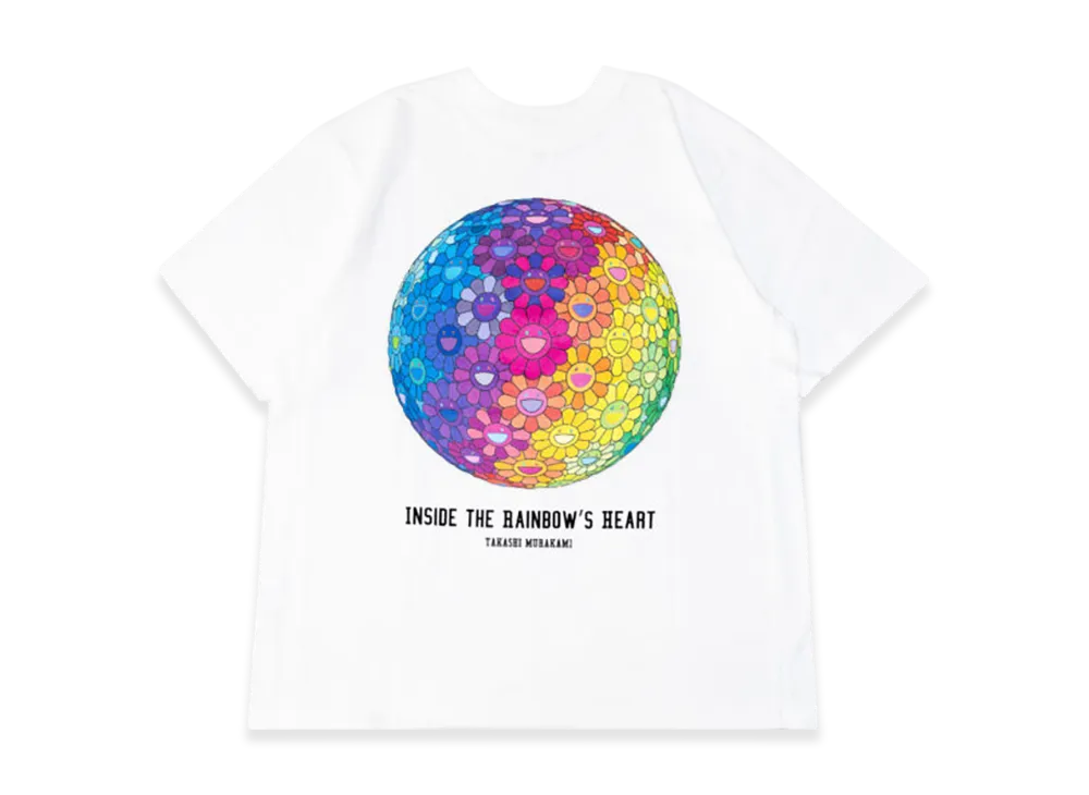 Takashi Murakami Flower Ball Rainbow's Heart Tshirts "White"