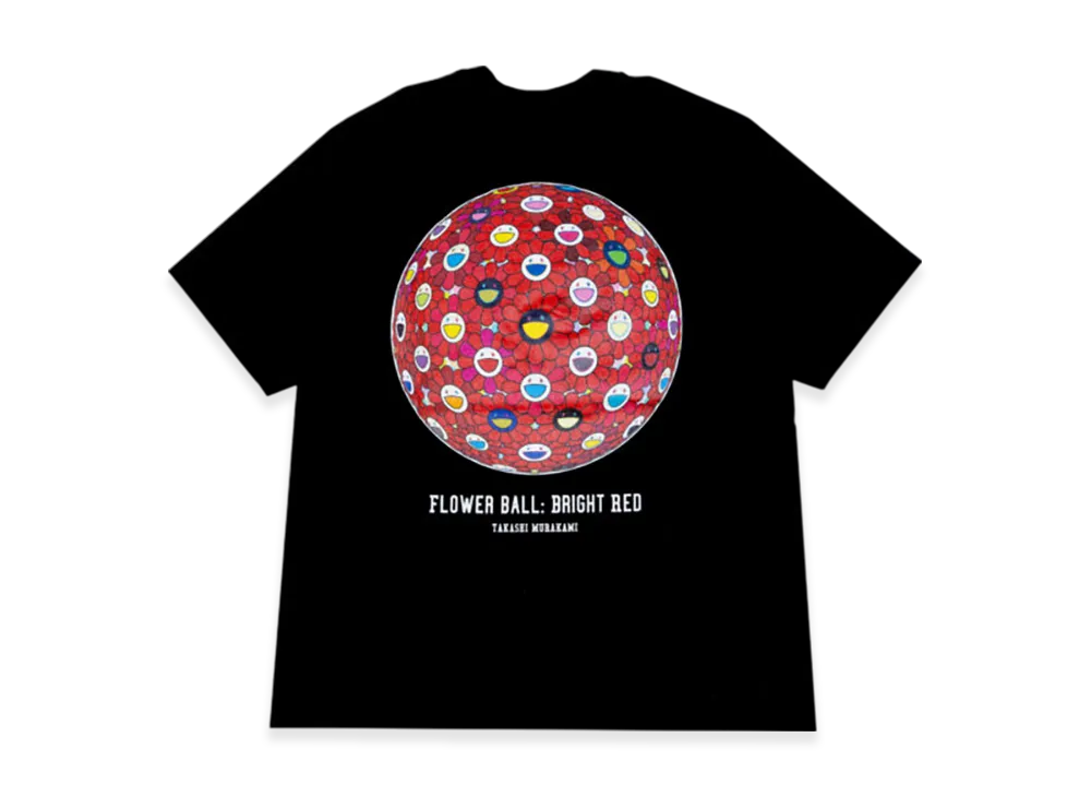 Takashi Murakami Flower Ball Bright Red Tshirts "Black"