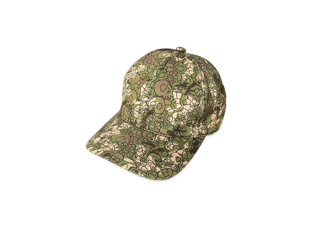 Takashi Murakami Flowers and Skulls Camouflage Cap "Khaki Green"