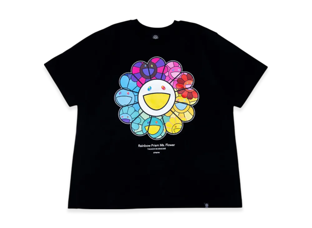 Takashi Murakami Rainbow Prism Ms. Flower Tshirts "Black"