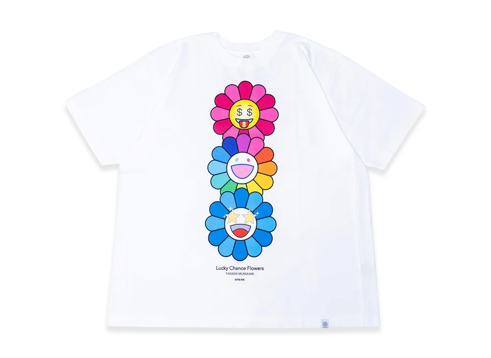 Takashi Murakami Lucky Chance Flowers T-Shirt "White"