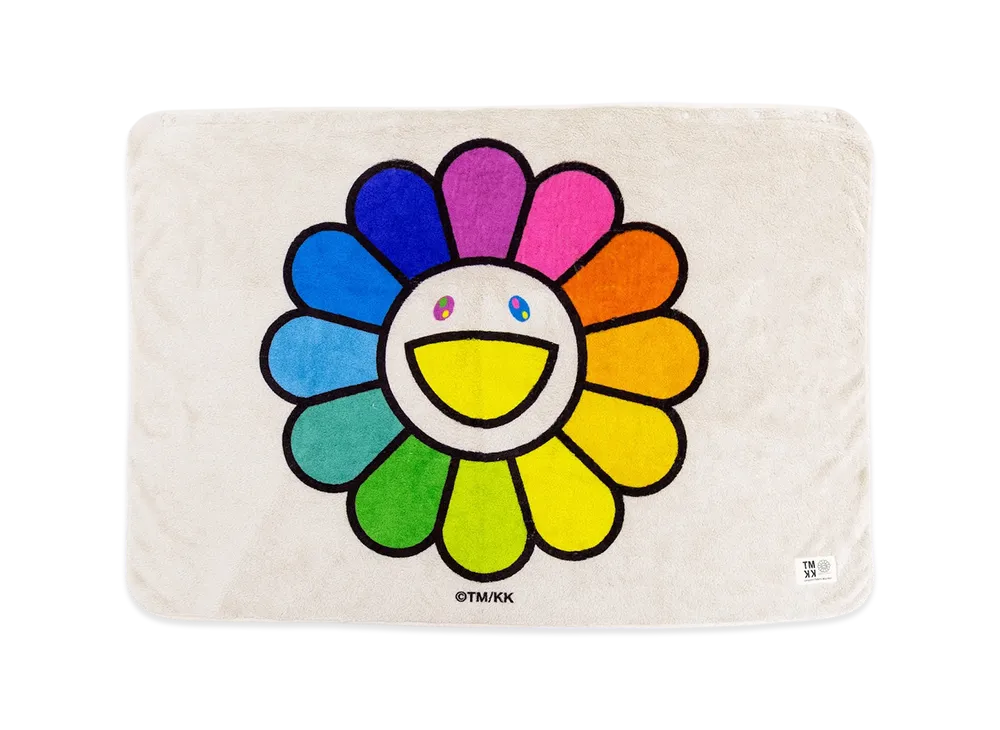 Takashi Murakami Flower Blanket "White"