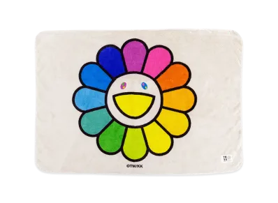 Takashi Murakami Flower Blanket "White"