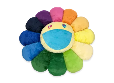 Takashi Murakami Flower Cushion 2m "Rainbow/White"