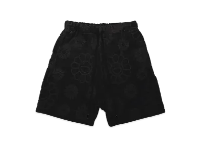 Takashi Murakami Flower Jacquard Pile Short Pants "Black"