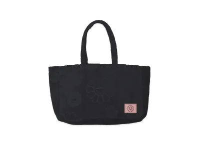 Takashi Murakami Flower Jacquard Pile Tote Bag "Black"