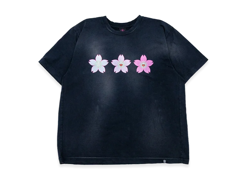 Takashi Murakami Triple Sakura JoyDamaged T-Shirt "Black"
