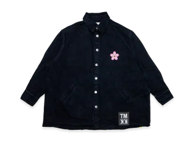Takashi Murakami Sakura Embroidery Patch Cotton Shirt "Black"