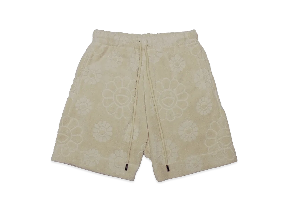 Takashi Murakami Flower Jacquard Pile Short Pants "Khaki Beige"