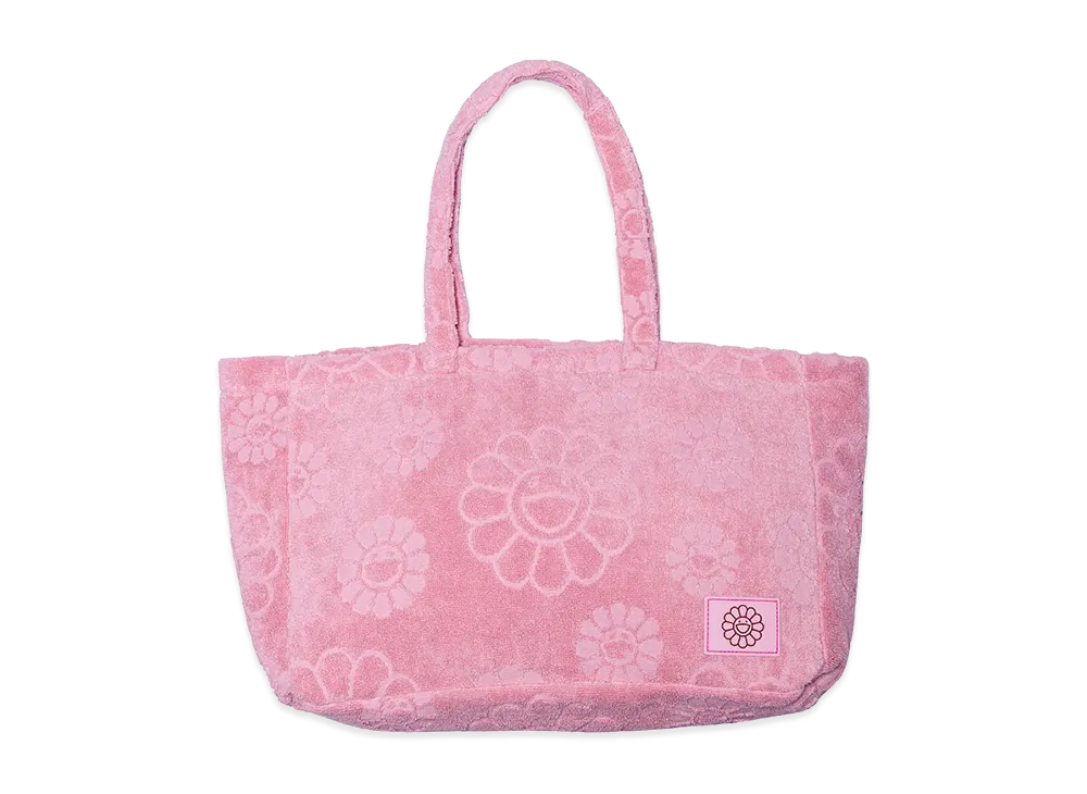 Takashi Murakami Flower Jacquard Pile Tote Bag "Pink"