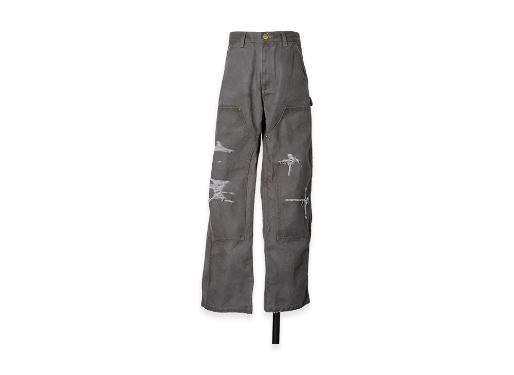 KAMIYA Boro Duck Painter Pants "Gray"