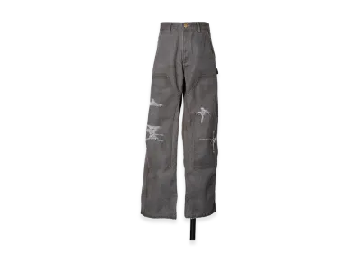 KAMIYA Boro Duck Painter Pants "Gray"