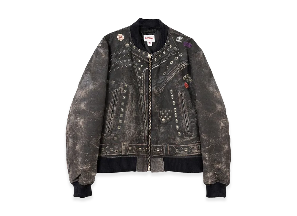 KAMIYA Trompe I'Oeil Print Blouson "Black"