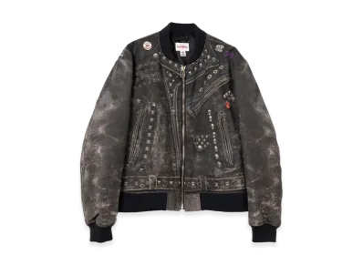 KAMIYA Trompe I'Oeil Print Blouson "Black"