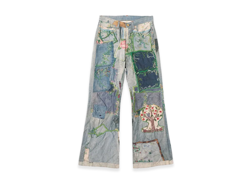 KAMIYA Trompe I'Oeil Print Denim "Indigo"