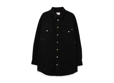 KAMIYA Boro Duck Shirt "Black"