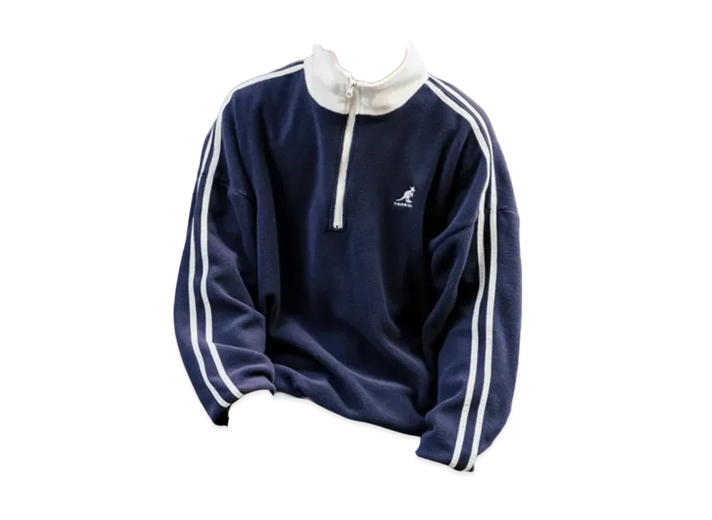 KANGOL Rocky Monroe Exclusive Micro Fleece Half Zip Sweatshirt "Navy1"