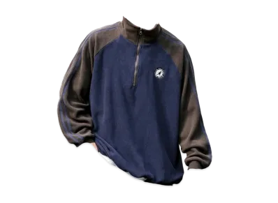 KANGOL Rocky Monroe Exclusive Micro Fleece Half Zip Sweatshirt "Navy2"