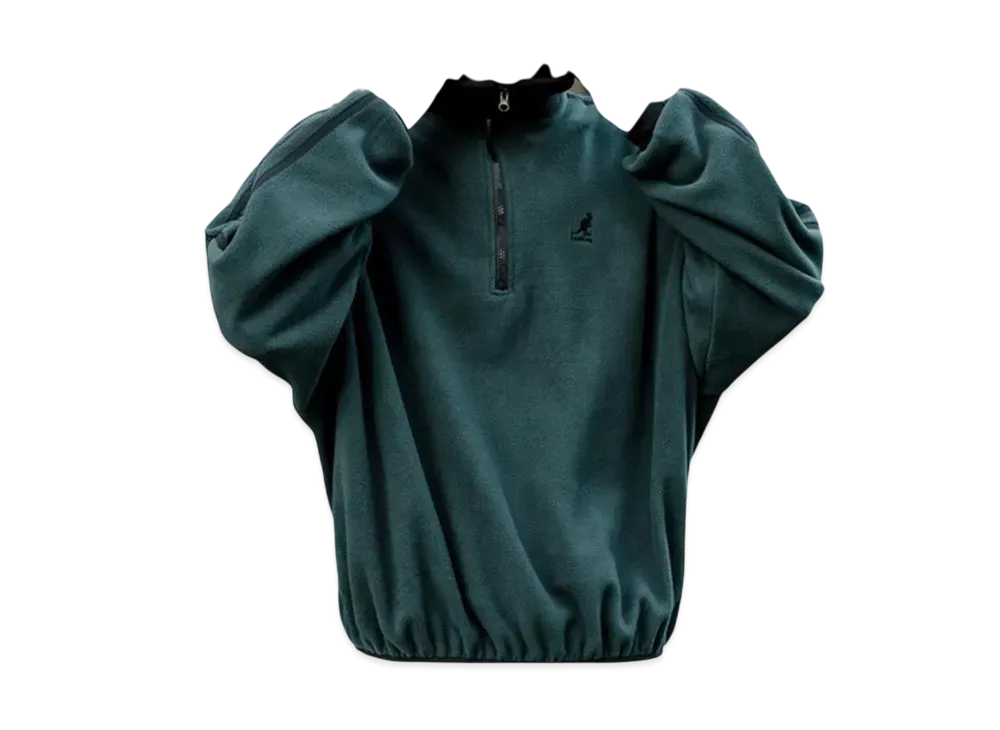 KANGOL Rocky Monroe Exclusive Micro Fleece Half Zip Sweatshirt "Green"
