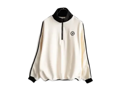KANGOL Rocky Monroe Exclusive Micro Fleece Half Zip Sweatshirt "White3"