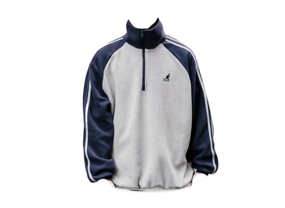 KANGOL Rocky Monroe Exclusive Micro Fleece Half Zip Sweatshirt "Grey2"
