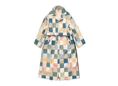 KAPITAL AMERICAN KILT NYLON QUILTING BEVERK DRAGGING COAT"Quinity"