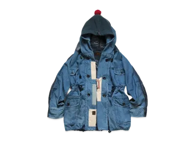KAPITAL DENIM NYLON KILLING BEVERKING COAT(JOURNEY REMAKE) "Indigo"
