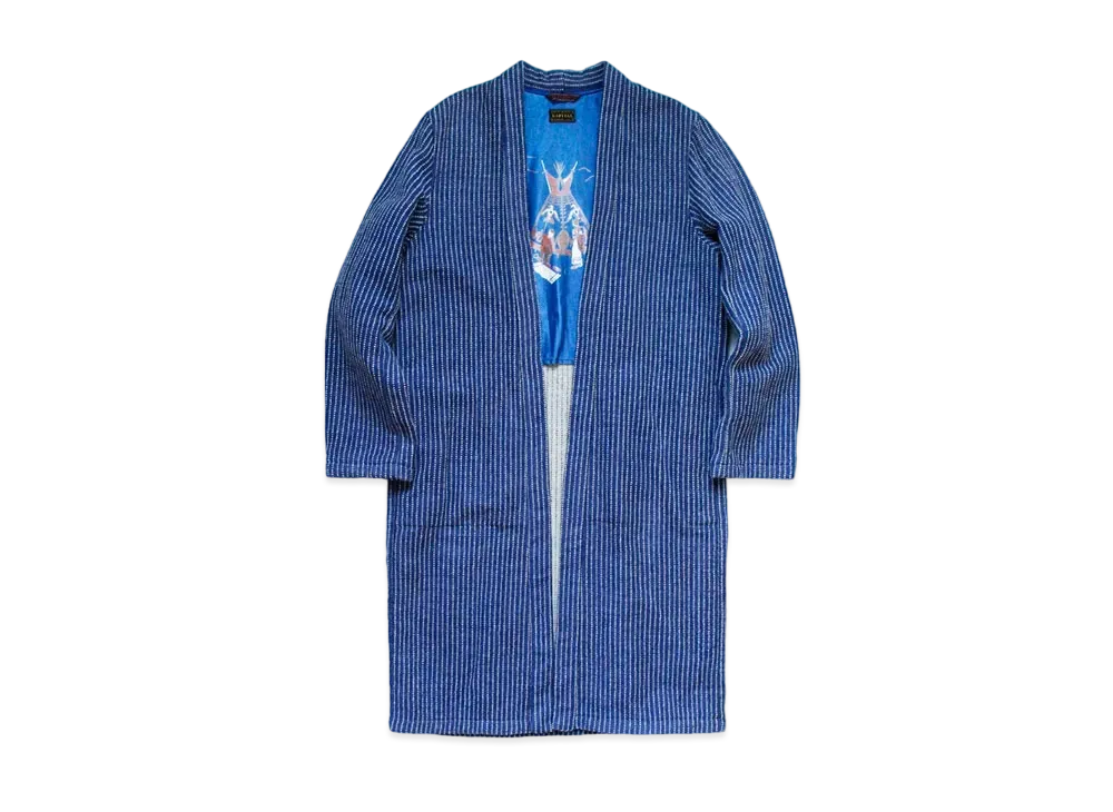 KAPITAL LINEN WOOLWA BUSH SHAKA COAT"Navy"