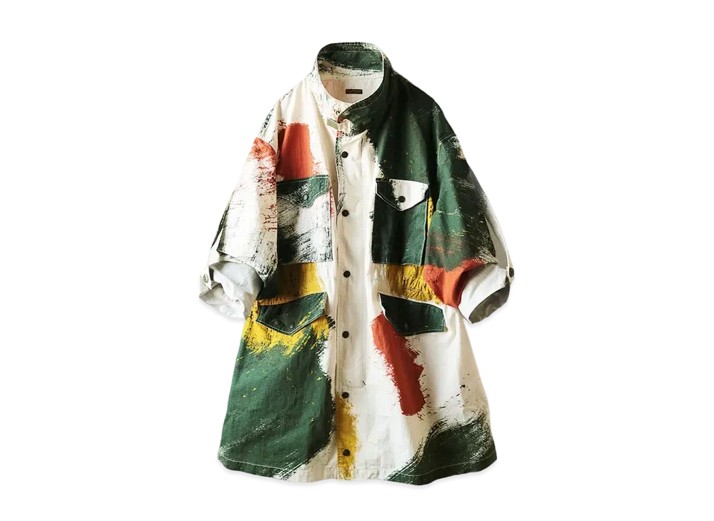 KAPITAL LIPSTOP BRUSHED COCK RESIZING FIELD COAT "Quinity"