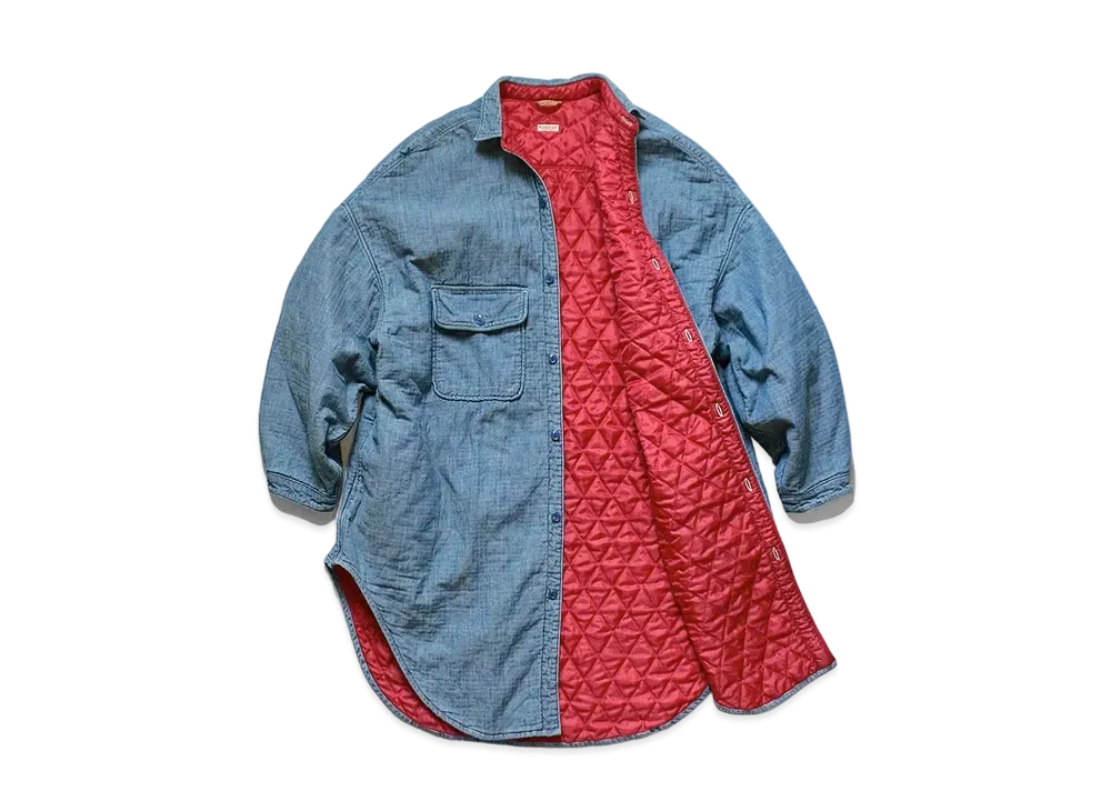 KAPITAL DOUBLE HOLIQUE DENIM QUILTING SLAPPING SHIRT COAT"Indigo"