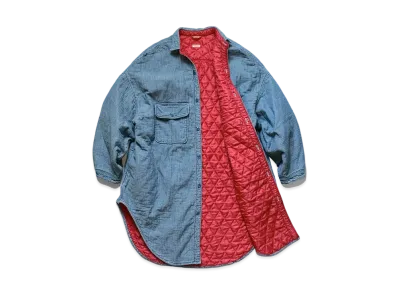 KAPITAL DOUBLE HOLIQUE DENIM QUILTING SLAPPING SHIRT COAT"Indigo"