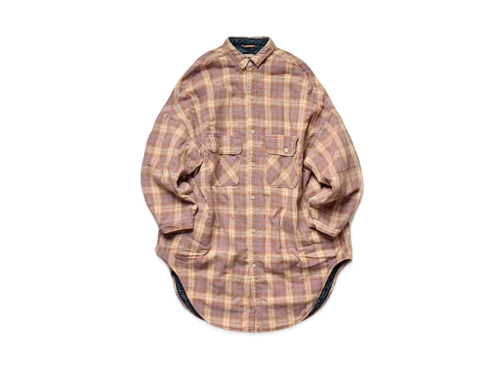 KAPITAL NELCK QUILTING SLAPPY SHIRT COAT "Purple"