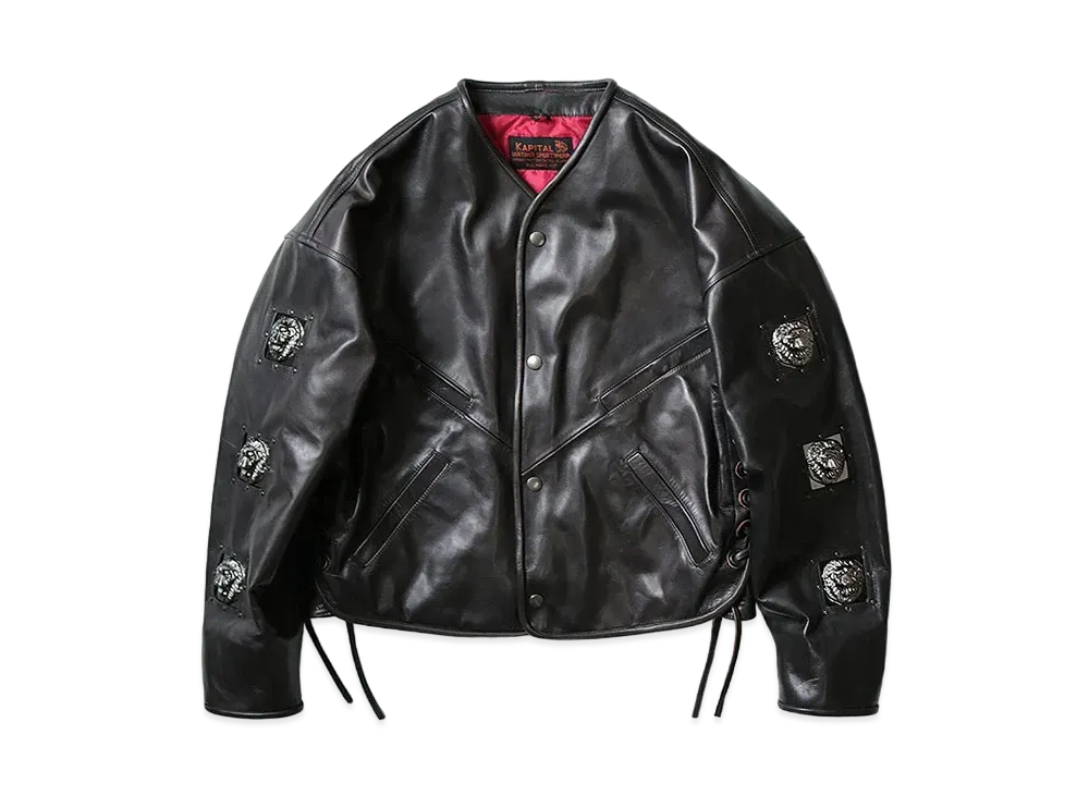 KAPITAL HORSE LEATHER LION RIDERS "Black"