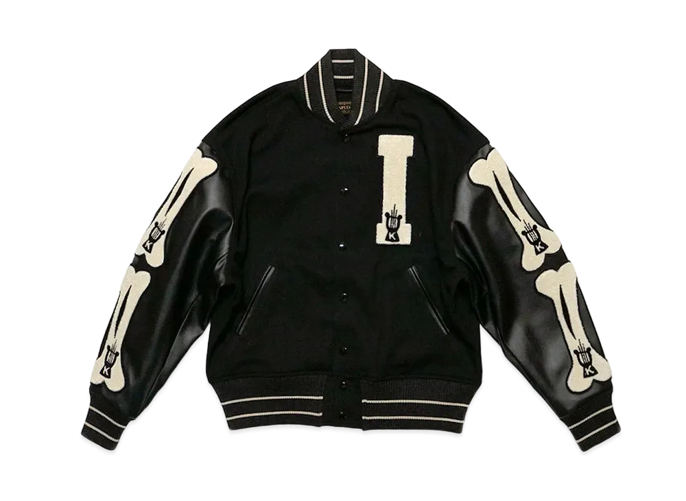 KAPITAL 40S WOOL AYE-FIVE BAR CITY JACKET "Black"