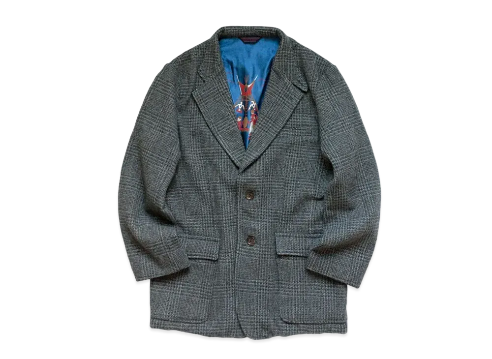 KAPITAL WOOL CHECK DOVER JACKET "Gray"