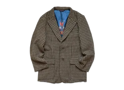 KAPITAL WOOL CHECK DOVER JACKET "Khaki"