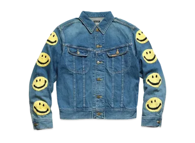 KAPITAL 11.5OZ DENIM WEATHEREN LONG (HAPPY EMBROIDERY) "Indigo"