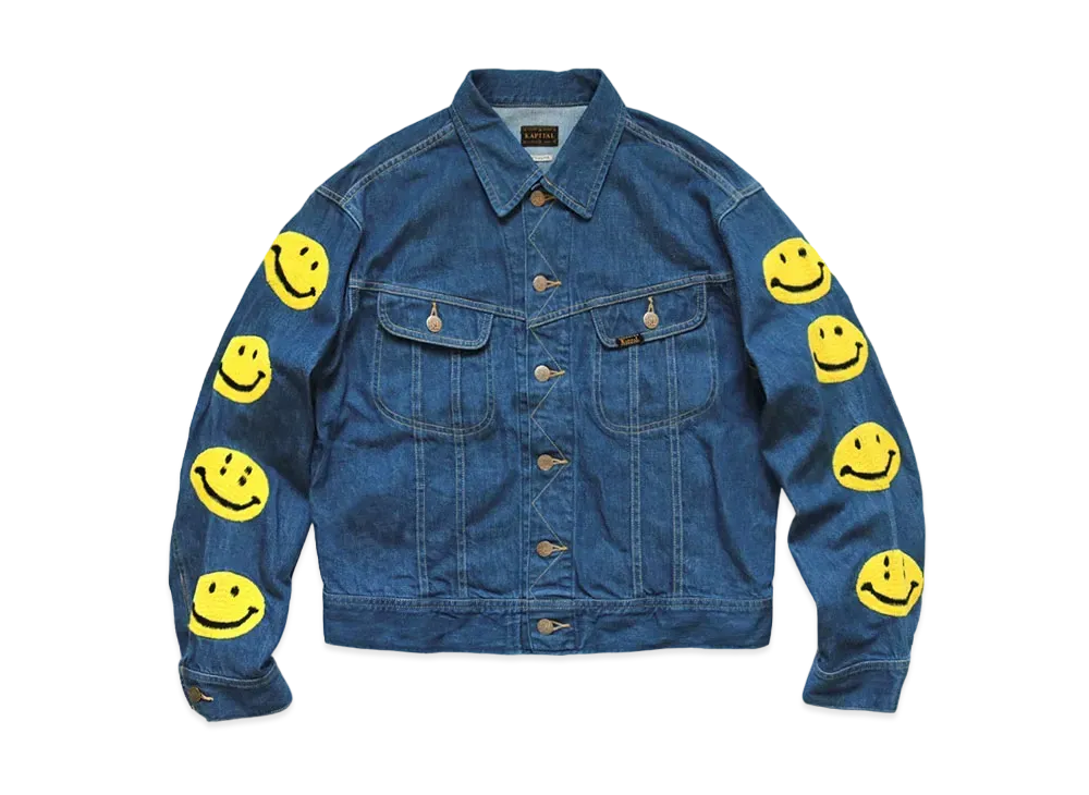 KAPITAL 11.5OZ DENIM WESTERNER (HAPPY'S EMBROIDERY) "Indigo"