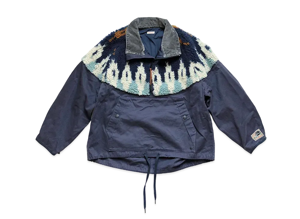 KAPITAL CHINO x BOA-FLEECE NORDIC ANOLAK "Navy"