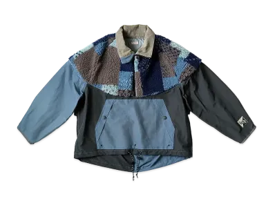 KAPITAL 60/40 CROSS x TSUGI HAGIGI FLEECE HUTTE ANOLAK "Navy"