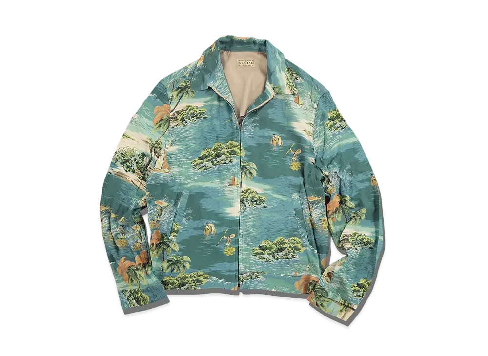 KAPITAL KAMEHAMEHALAYON DRIZLER JACKET "Emerald"
