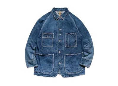 KAPITAL 12OZ DENIM CACTUS COVER ALL (DARK COLOR PROCESSING) "Indigo"