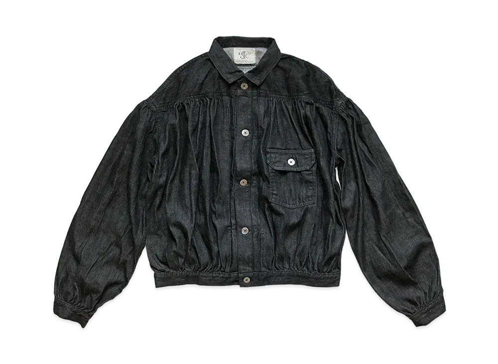 KAPITAL 8OZ Black DENIM GYPSY BLOUSES 1ST JACKET "Black"