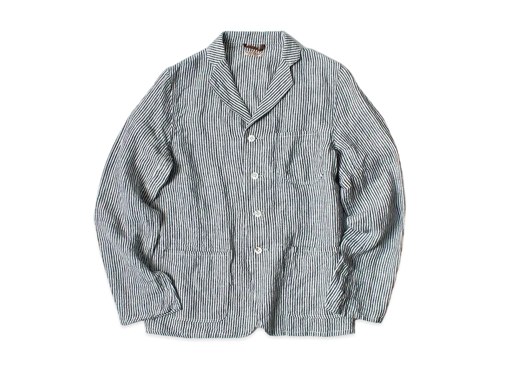 KAPITAL LINEN STRIPED COBY JACKET "Stripe"