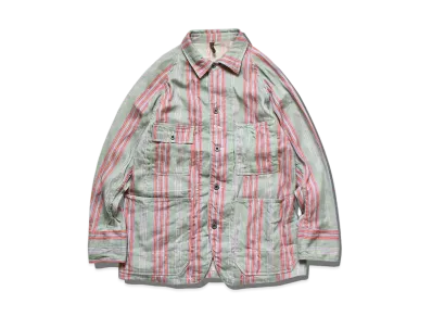 KAPITAL LINEN CARIBBEAN SHADOW STRIPED CACTUS COVER ALL "Mint Green"