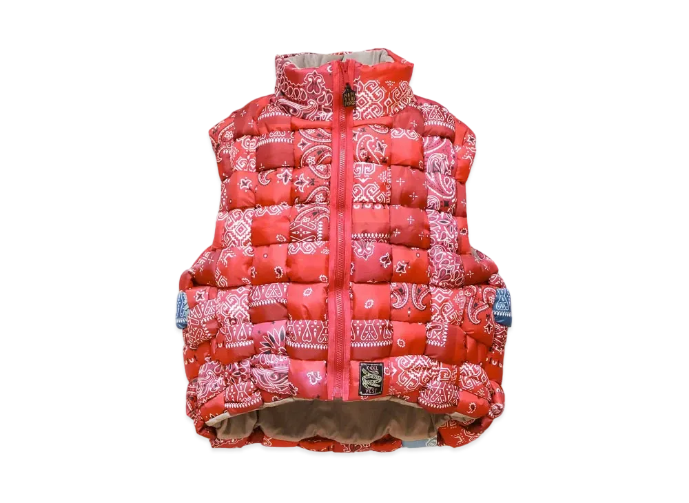 KAPITAL BANDANA TRANSCRIPTION NYLON KEEL WEAVING VEST "Red"